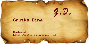 Grutka Dina névjegykártya